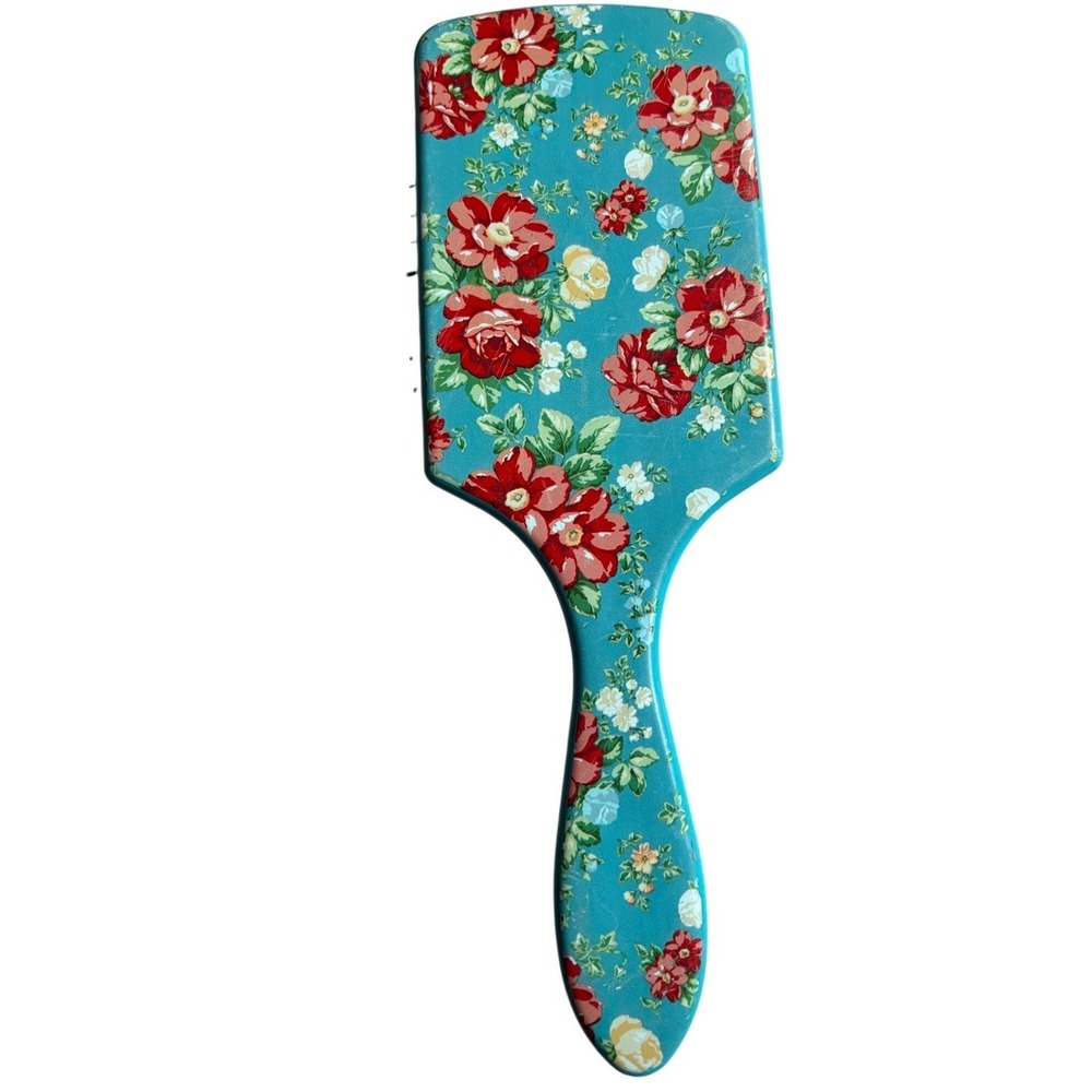 The Pioneer Woman Floral Paddle Hair Brush cottagecore Rose Detangling Tool